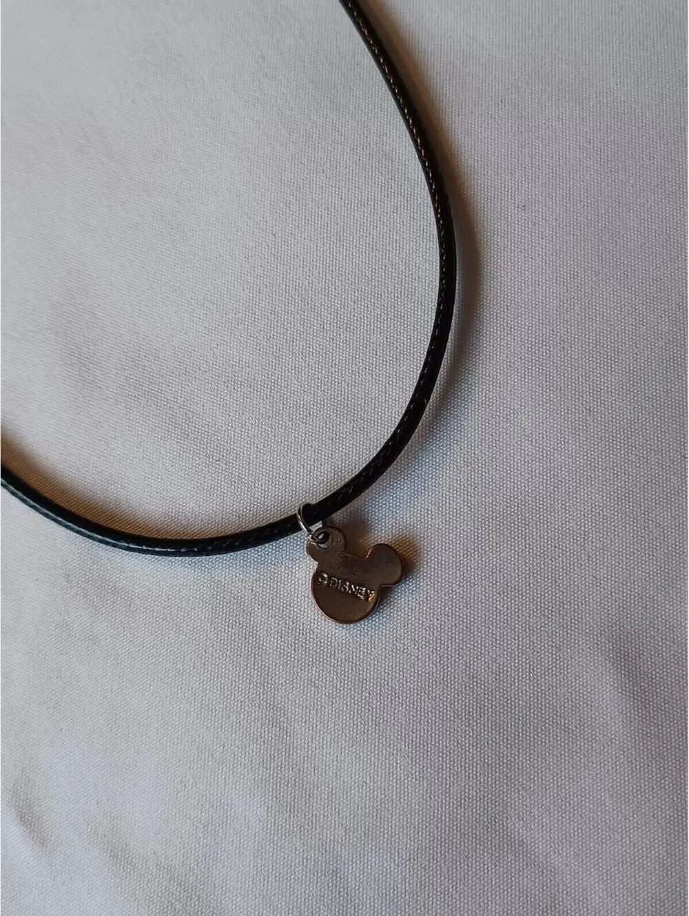 Disney Patinaed Mickey Head Pendant on 18+ Inch Black Cord Necklace - Picture 6 of 6